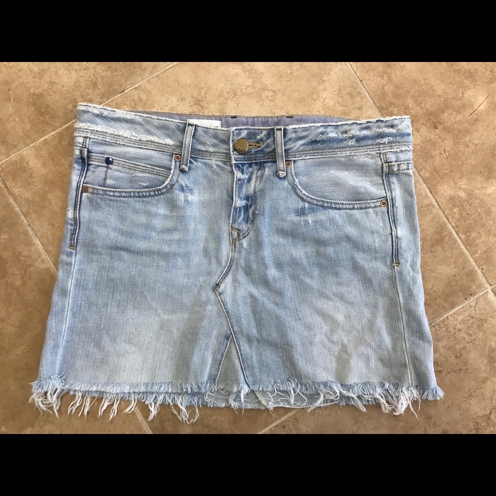 GAP Distressed Denim Mini Skirt